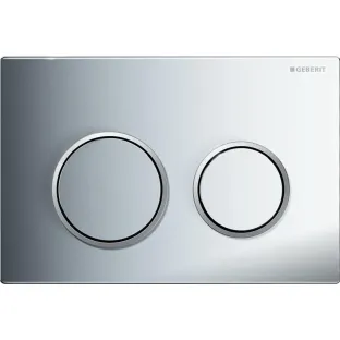 Geberit Omega 20 control plate - 2-button front control - 21.2x14.2 cm - Chrome