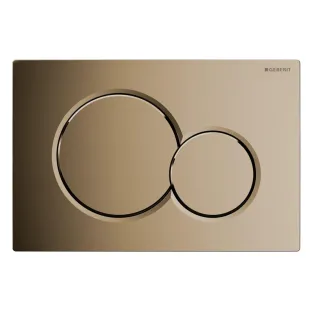 Geberit Sigma 01 flush plate - 2-button front operation - 24.6x16.4 cm - Stainless steel