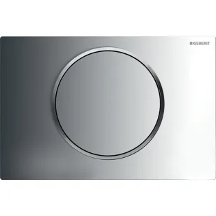 Geberit Sigma 10 control plate - 1-knob front control - 24.6x16.4 cm - Chrome