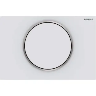 Geberit Sigma 10 control plate - 1-button front control - 24.6x16.4 cm - Matt white