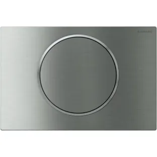 Geberit Sigma 10 actuator plate - 1-button front control - 24.6x16.4 cm - Brushed/Polished stainless steel