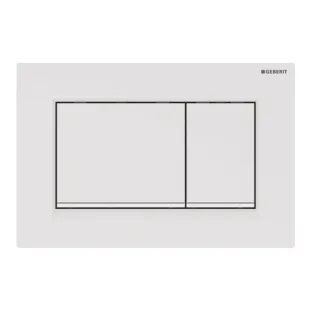 Geberit Sigma 30 control plate - 2-button front control - 24.6x16.4 cm - Matt white