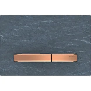 Geberit Sigma 50 control plate - 2-button front control - 24.6x16.4 cm - Red Gold / Mustang Slate