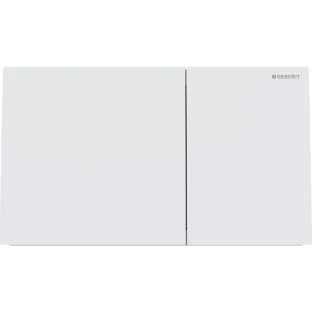 Geberit Sigma 70 control plate - 2-button front control - 25x14.6 cm - Stainless steel - Matt white