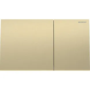 Geberit Sigma 70 control plate - 2-button front control - 25x14.6 cm - Stainless steel - Brass