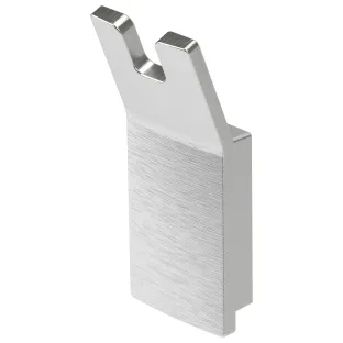 Haceka Aline Double Hook Brushed Aluminum