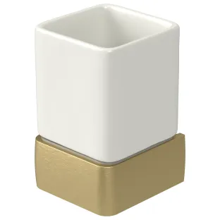 Haceka Aline Single Cup Holder Gold Aluminum Ceramic