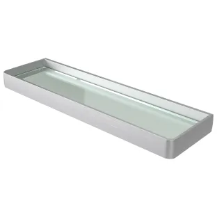 Haceka Aline Shelf Glass Brushed Aluminum 60cm