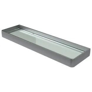 Haceka Aline Shelf Glass Grey Aluminum 60cm