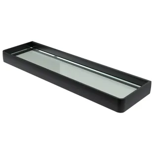 Haceka Aline Shelf Glass Black Aluminum 60cm