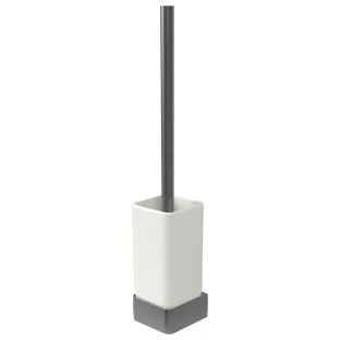 Haceka Aline Toilet Brush Set Grey Aluminum Ceramic