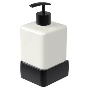 Haceka Aline Soap Dispenser Black Aluminum Ceramic