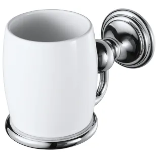 Haceka Allure Single Cup Holder Chrome Ceramic