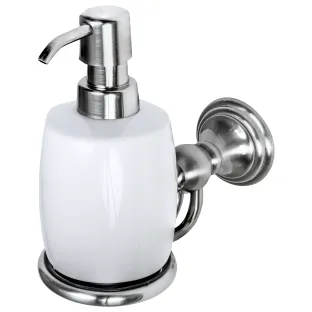 Haceka Allure Soap Dispenser Brushed Stainless Steel Ceramic