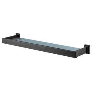 Haceka Edge Shelf Glass Gunmetal (Graphite) 60cm