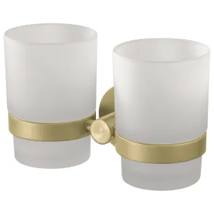 Haceka Kosmos Double Cup Holder Brushed Gold