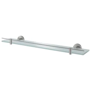 Haceka Kosmos Shelf Glass Brushed Stainless Steel 60cm