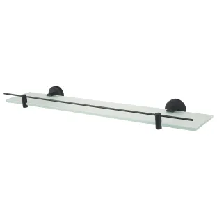 Haceka Kosmos Shelf Glass Matt Black 60cm