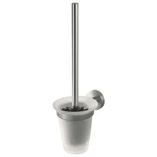 Haceka Kosmos Toilet Brush Set Glass Brushed Stainless Steel
