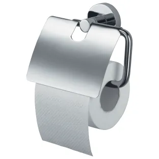 Haceka Kosmos Toilet Roll Holder with Lid Chrome