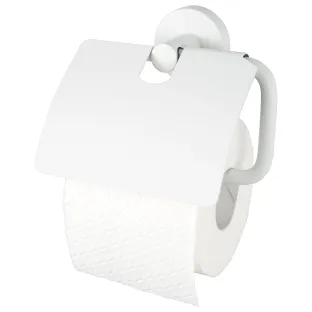 Haceka Kosmos Toilet Roll Holder with Lid Matt White