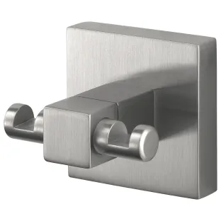 Haceka Mezzo Double Hook Brushed Stainless Steel