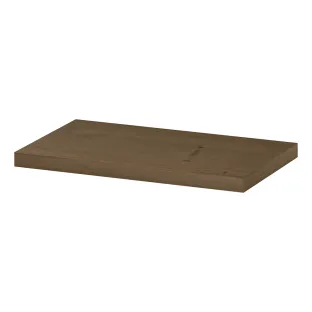 INK 35D shelf - fixed size for corner installation - incl. concealed mounting - 60x35x3.5 cm - Veneer Ash grey