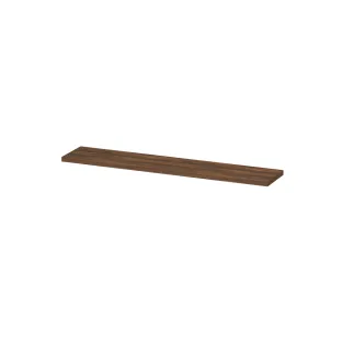 INK 35D shelf - variable size for corner installation - incl. concealed mounting - 120-180x35x3.5 cm - Walnut