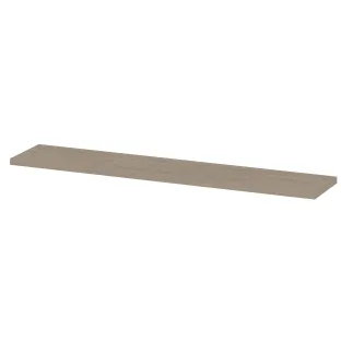 INK 35D shelf - variable size for corner installation - incl. concealed mounting - 180-275x35x3.5 cm - Ivory oak