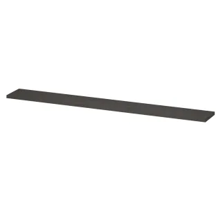 INK 35D shelf - variable size for corner installation - incl. concealed mounting - 180-275x35x3.5 cm - Primeval grey