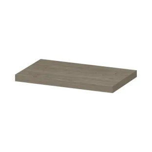 INK 35D shelf - variable size for corner installation - incl. concealed mounting - 30-60x35x3.5 cm - Greige oak