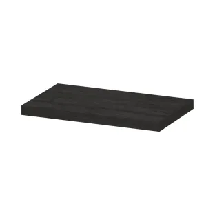 INK 35D shelf - variable size for corner installation - incl. concealed mounting - 30-60x35x3.5 cm - Charcoal oak