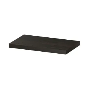 INK 35D shelf - variable size for corner installation - incl. concealed mounting - 30-60x35x3.5 cm - Intense oak