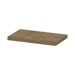 INK 35D shelf - variable size for corner installation - incl. concealed mounting - 30-60x35x3.5 cm - Natural oak