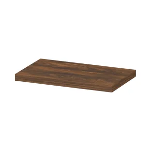 INK 35D shelf - variable size for corner installation - incl. concealed mounting - 30-60x35x3.5 cm - Walnut