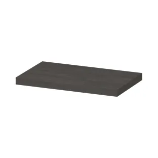 INK 35D shelf - variable size for corner installation - incl. concealed mounting - 30-60x35x3.5 cm - Primeval grey