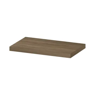 INK 35D shelf - variable size for corner installation - incl. concealed mounting - 30-60x35x3.5 cm - Pure oak