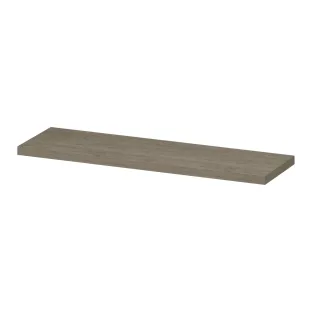 INK 35D shelf - variable size for corner installation - incl. concealed mounting - 60-120x35x3.5 cm - Greige oak