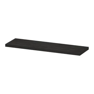 INK 35D shelf - variable size for corner installation - incl. concealed mounting - 60-120x35x3.5 cm - Charcoal oak