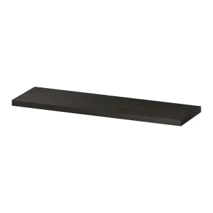 INK 35D shelf - variable size for corner installation - incl. concealed mounting - 60-120x35x3.5 cm - Intense oak