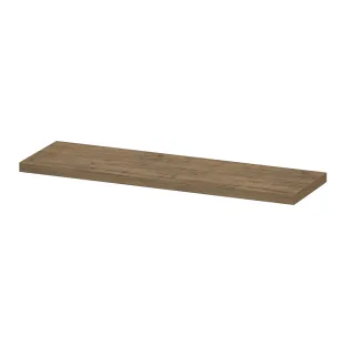 INK 35D shelf - variable size for corner installation - incl. concealed mounting - 60-120x35x3.5 cm - Natural oak