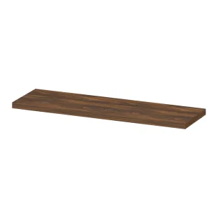 INK 35D shelf - variable size for corner installation - incl. concealed mounting - 60-120x35x3.5 cm - Walnut