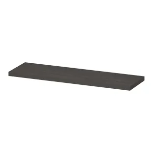 INK 35D shelf - variable size for corner installation - incl. concealed mounting - 60-120x35x3.5 cm - Primeval grey