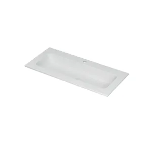 INK Aspekt Central washbasin - 1 sink - 1 tap hole - 100x45x1.5 cm - Matt white porcelain