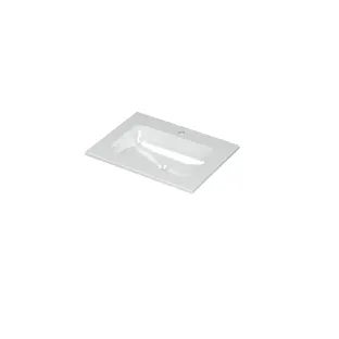 INK Aspekt Central washbasin - 1 sink - 1 tap hole - 60x45x1.5 cm - Porcelain gloss white