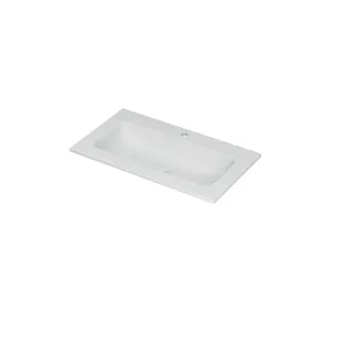 INK Aspekt Central washbasin - 1 sink - 1 tap hole - 80x45x1.5 cm - Matt white porcelain