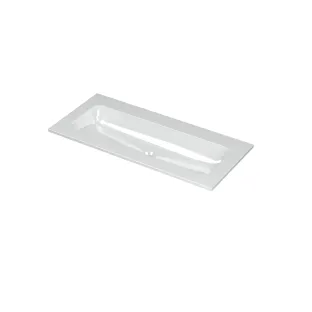 INK Aspekt Central washbasin - 1 sink - without tap hole - 100x45x1.5 cm - Porcelain gloss white