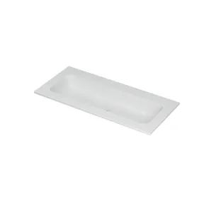 INK Aspekt Central washbasin - 1 sink - without tap hole - 100x45x1.5 cm - Matt white porcelain