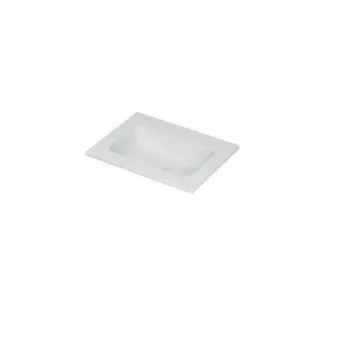 INK Aspekt Central washbasin - 1 sink - without tap hole - 60x45x1.5 cm - Porcelain matt white