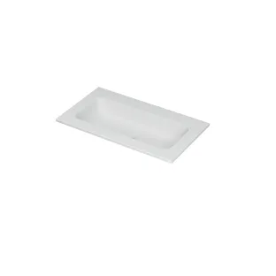 INK Aspekt Central washbasin - 1 sink - without tap hole - 80x45x1.5 cm - Matt white porcelain